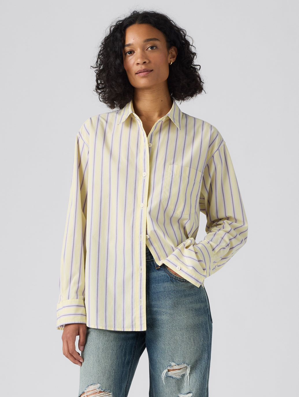 HARLIE BOYFRIEND SHIRT Costanza Stripe FRENCH VANI
