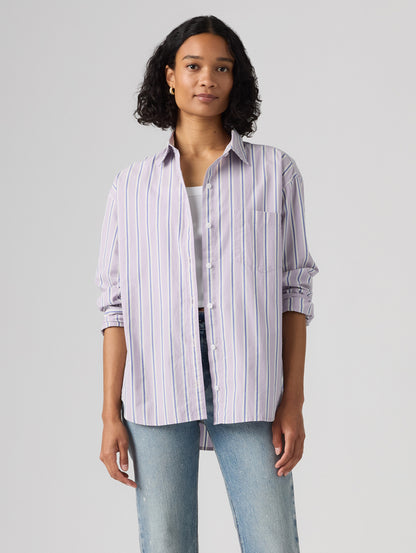 HARLIE BOYFRIEND SHIRT Costanza Stripe WISTERIA St
