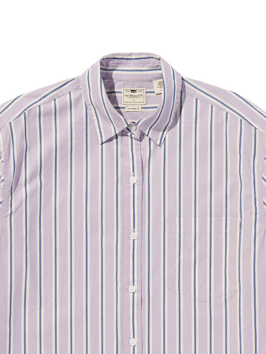 HARLIE BOYFRIEND SHIRT Costanza Stripe WISTERIA St