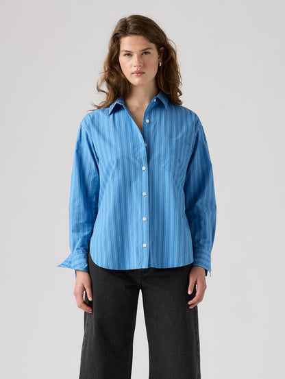 HARLIE BOYFRIEND SHIRT Telma Stripe PARISIAN BLUE