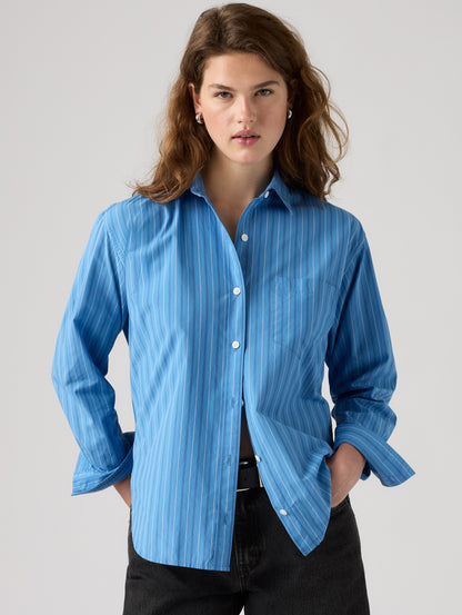 HARLIE BOYFRIEND SHIRT Telma Stripe PARISIAN BLUE