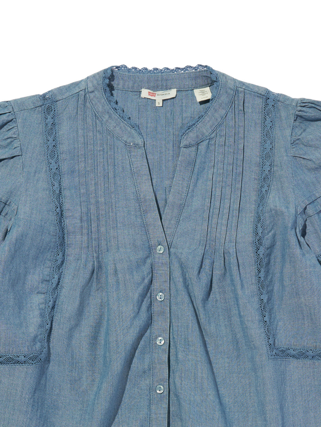 MANDY ロングスリーブ ブラウス ミディアムインディゴ