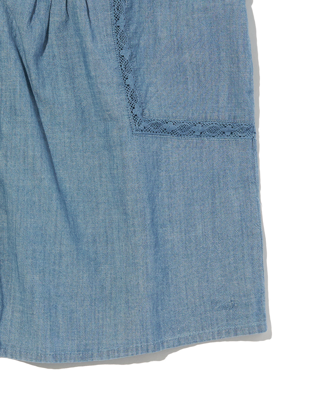 MANDY ロングスリーブ ブラウス ミディアムインディゴ