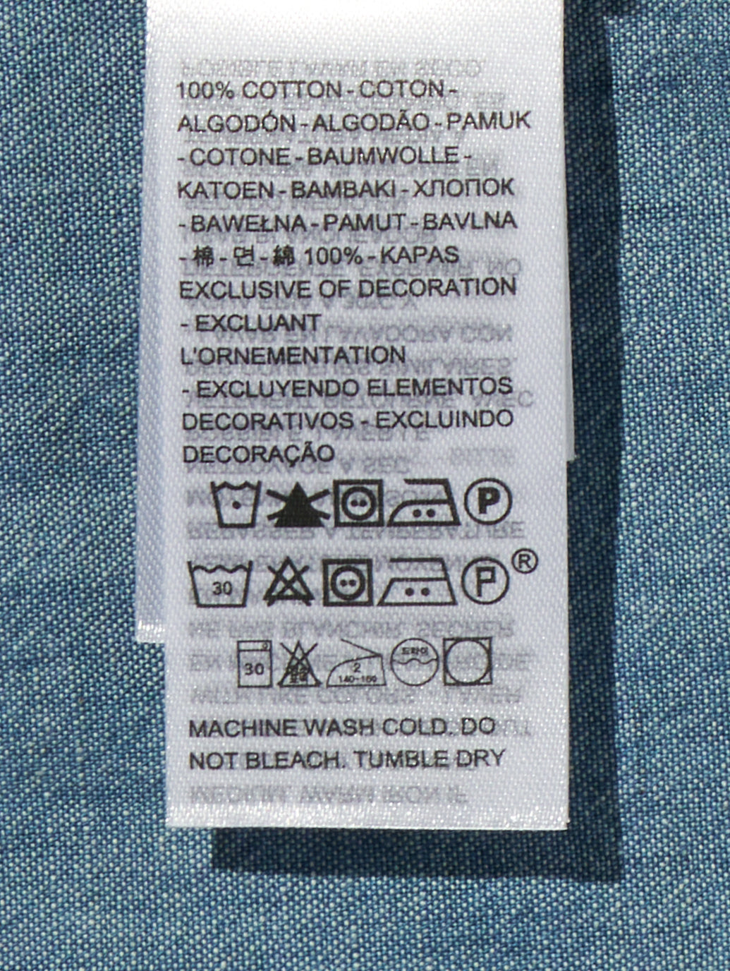 MANDY ロングスリーブ ブラウス ミディアムインディゴ