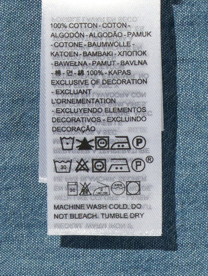 MANDY ロングスリーブ ブラウス ミディアムインディゴ