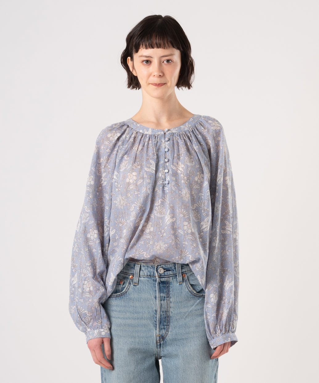 EMERIE ロングスリーブ ブラウス