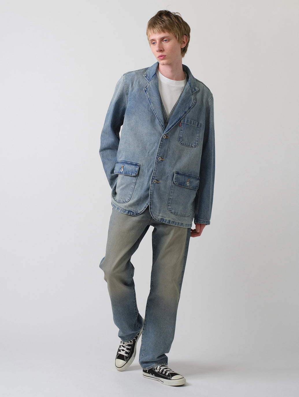 デニム ブレザー ミディアムインディゴ