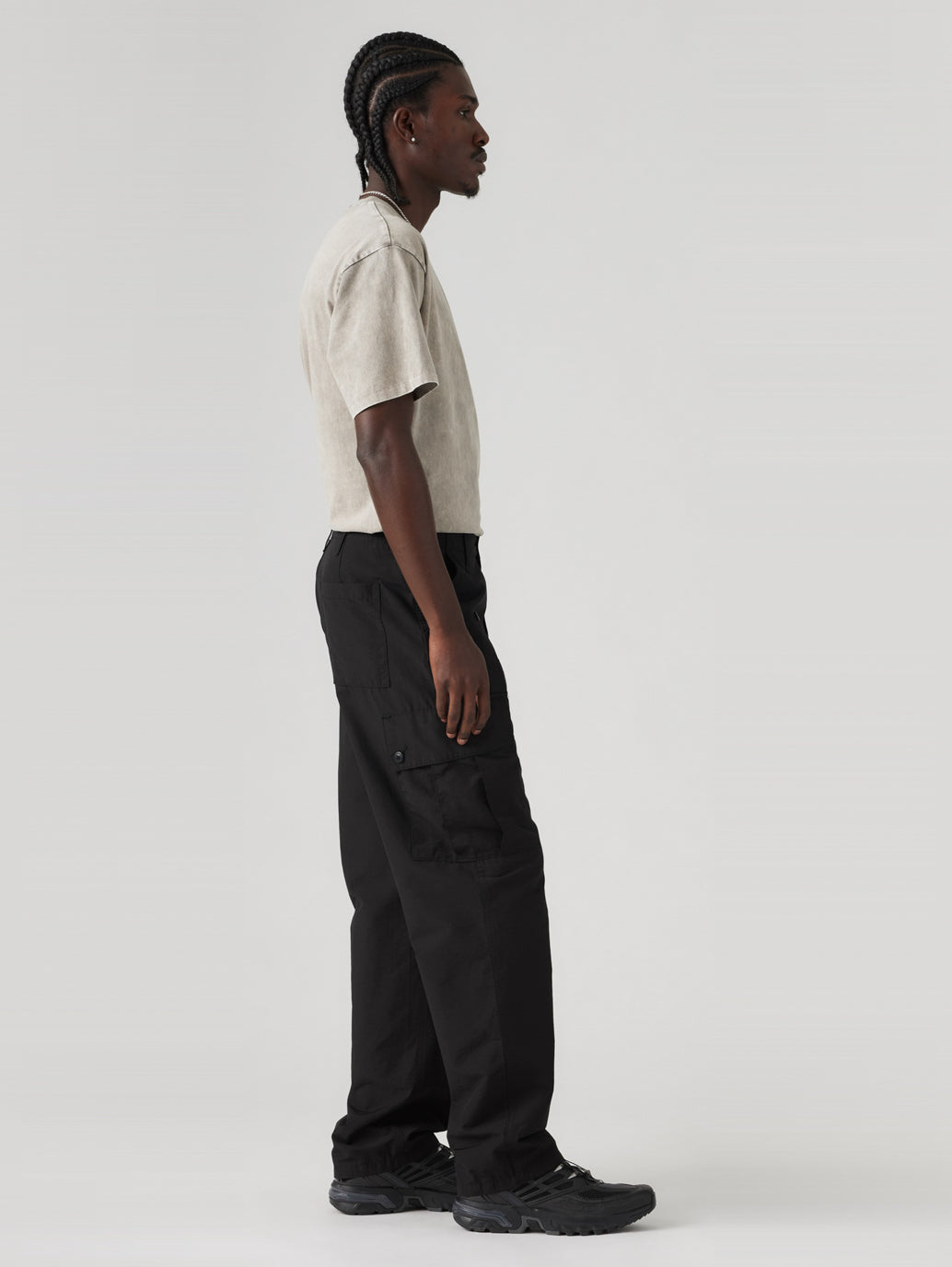 パラシュートカーゴパンツ ブラック