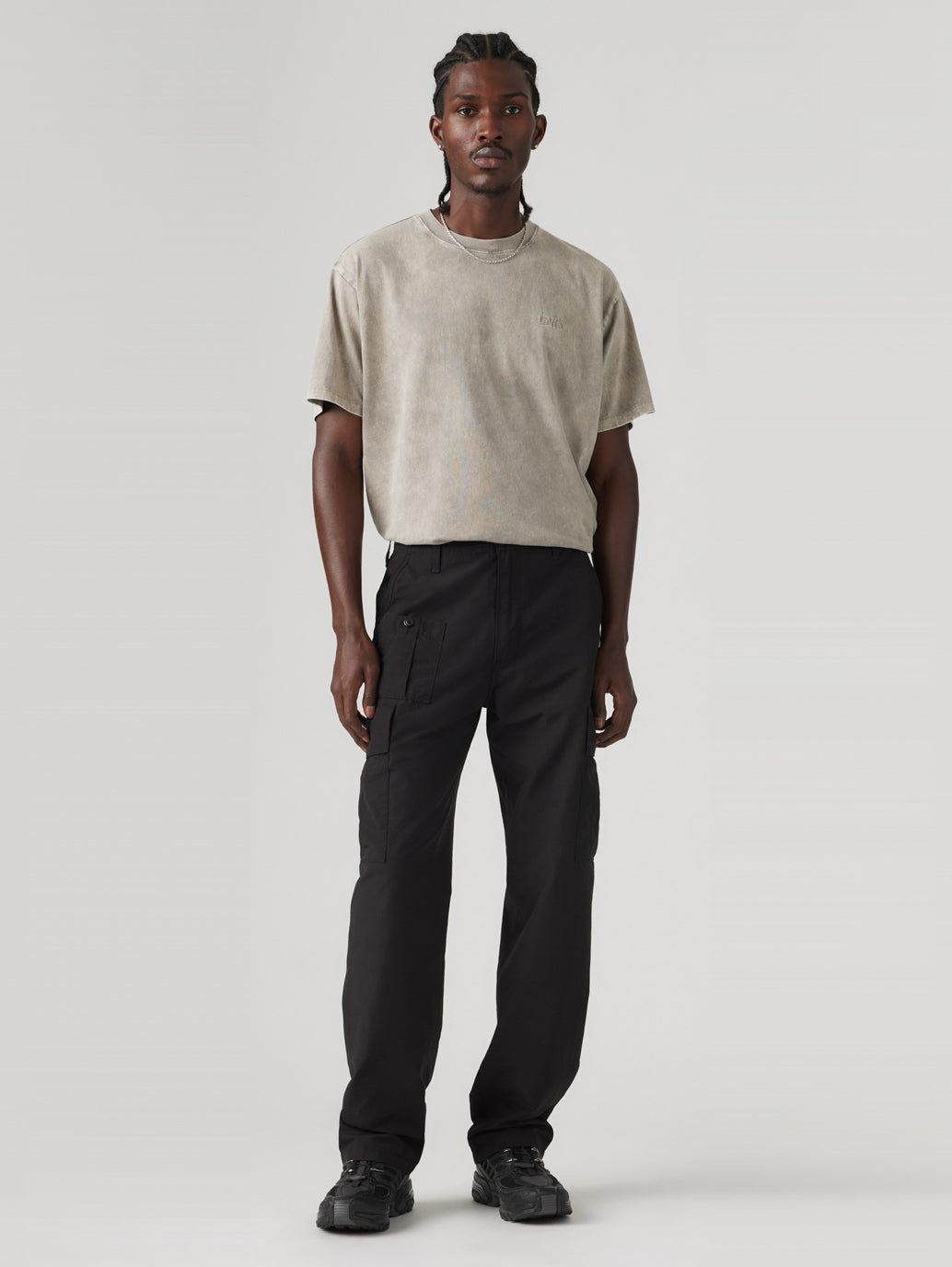 パラシュートカーゴパンツ ブラック