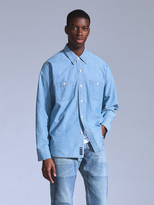 BLUETAB™ シャンブレーワークシャツ