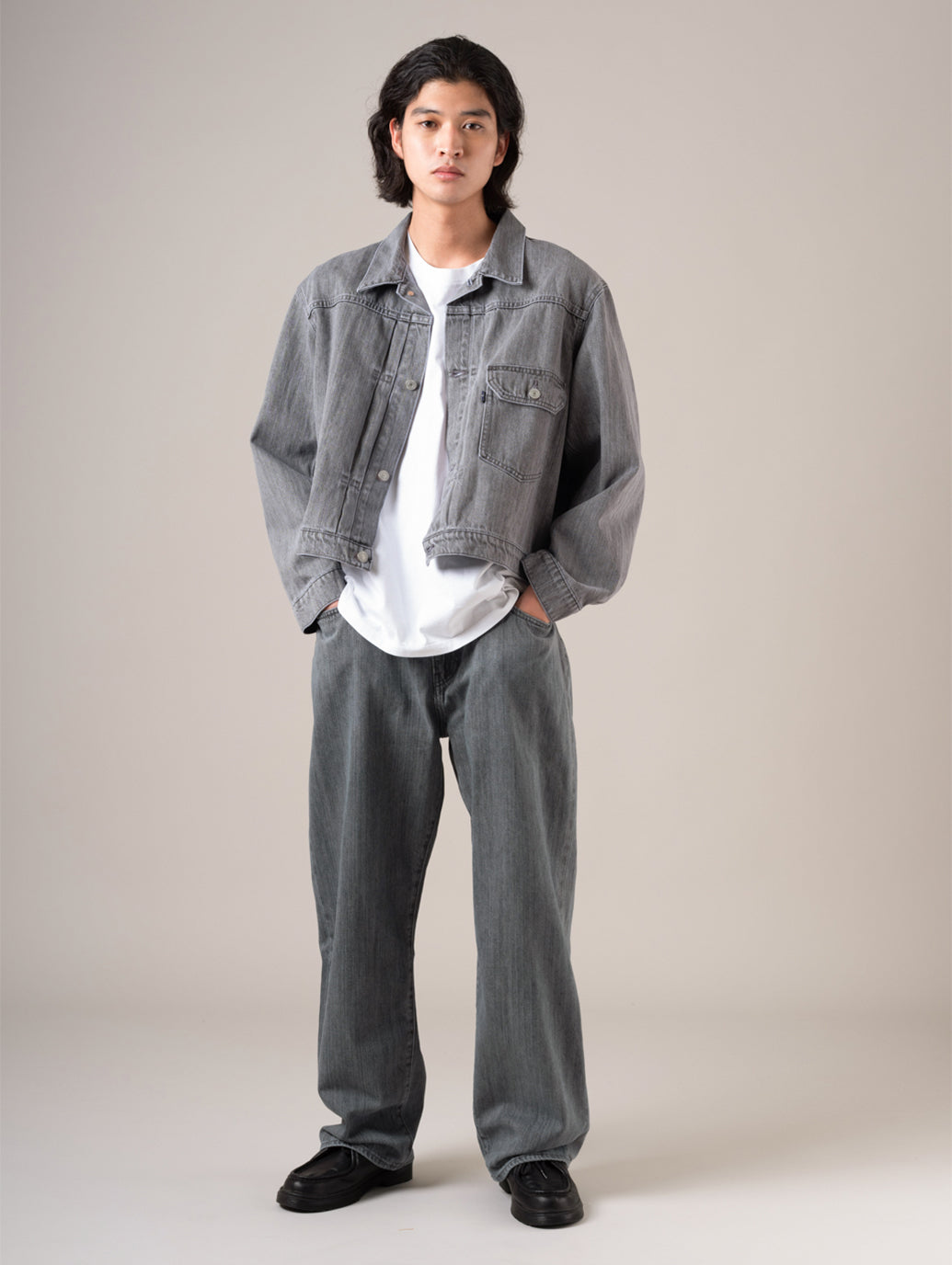 BLUETAB™ MARKER LOOSE ジーンズ グレー