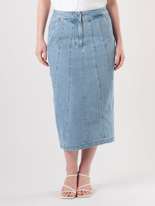 BLUETAB™ SEAMED スカート ミディアムインディゴ