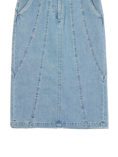 BLUETAB™ SEAMED スカート ミディアムインディゴ