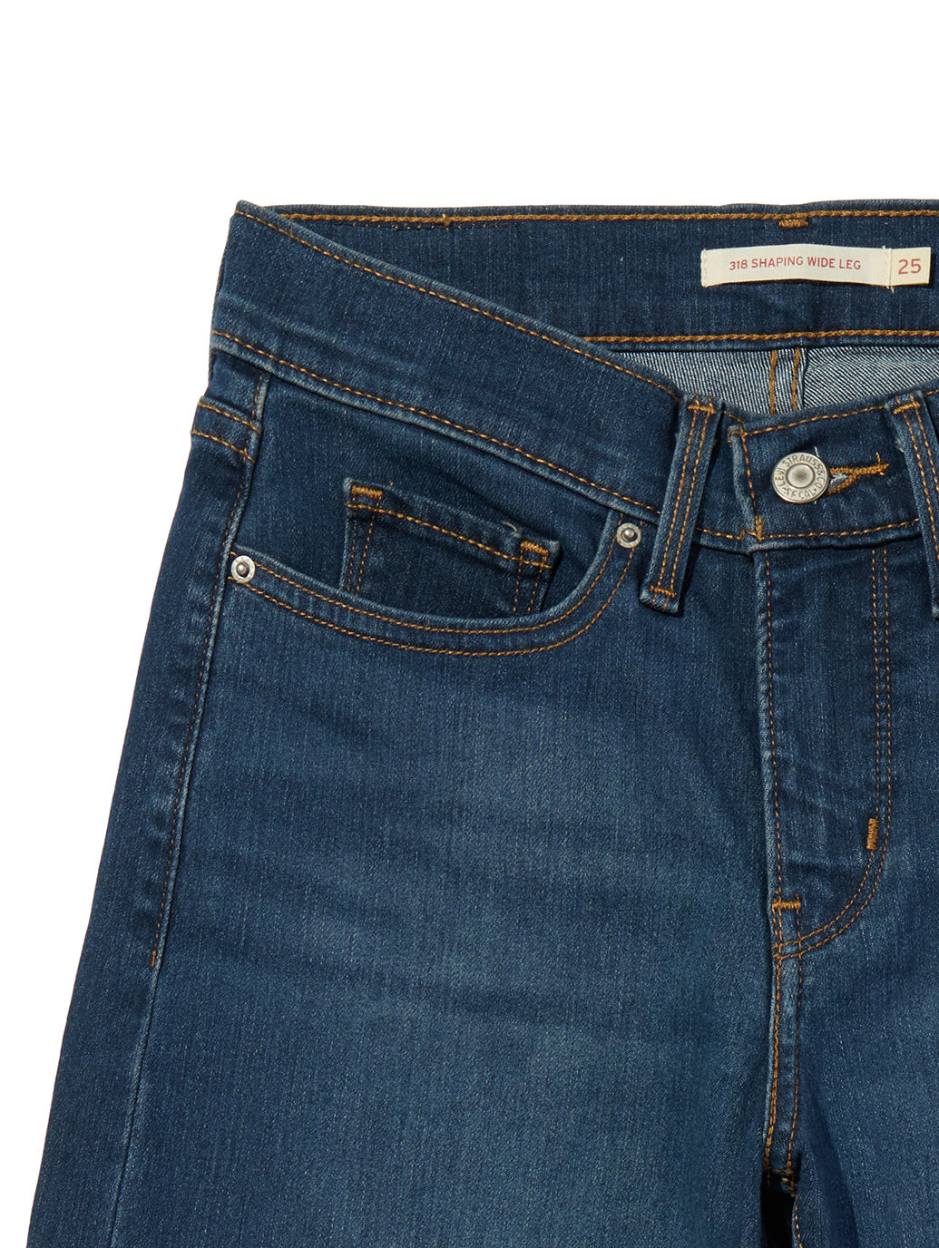 318 シェーピング ワイドレッグ ミディアムインディゴ