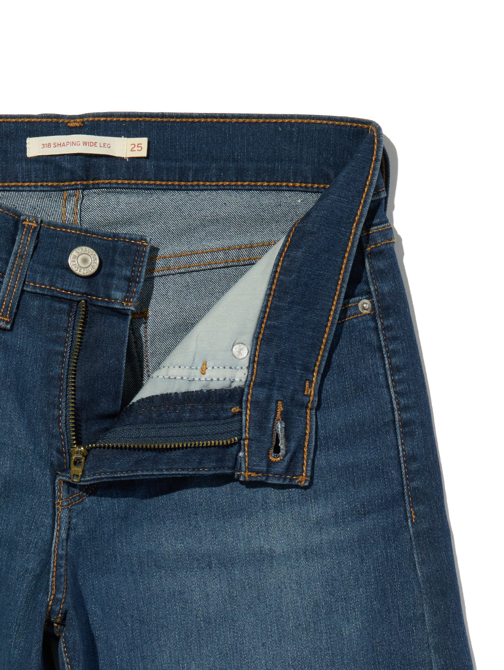 318 シェーピング ワイドレッグ ミディアムインディゴ