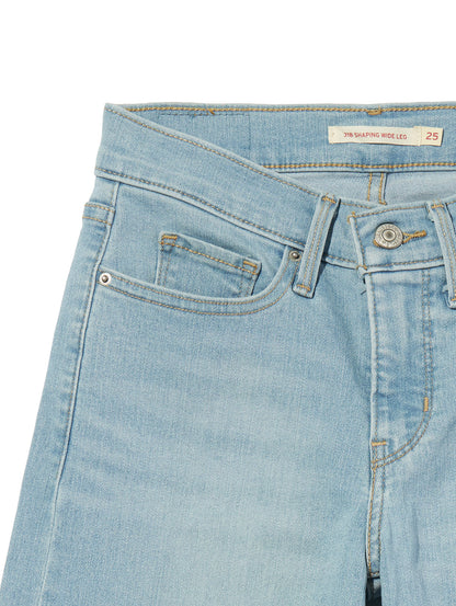 318 シェーピング ワイドレッグ ライトインディゴ