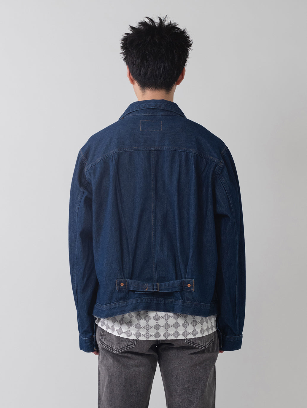 ヴィンテージ プリーツ トラッカージャケット ミディアムインディゴ