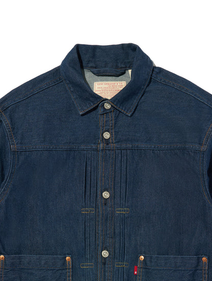 ヴィンテージ プリーツ トラッカージャケット ミディアムインディゴ