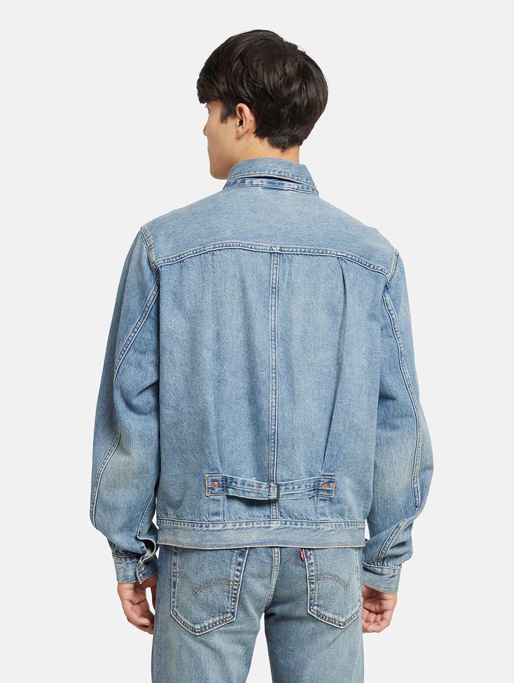 ヴィンテージ プリーツ トラッカージャケット ライトインディゴ