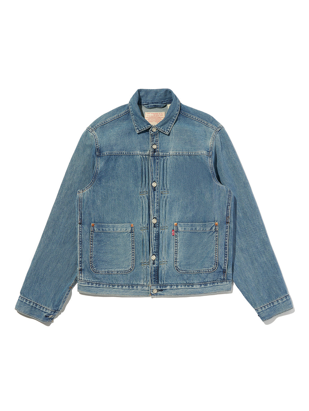 ヴィンテージ プリーツ トラッカージャケット ライトインディゴ