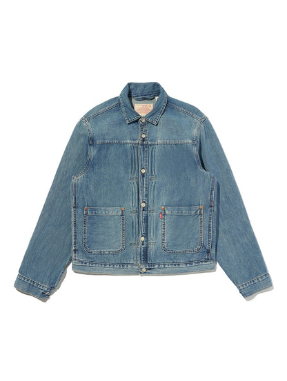 ヴィンテージ プリーツ トラッカージャケット ライトインディゴ