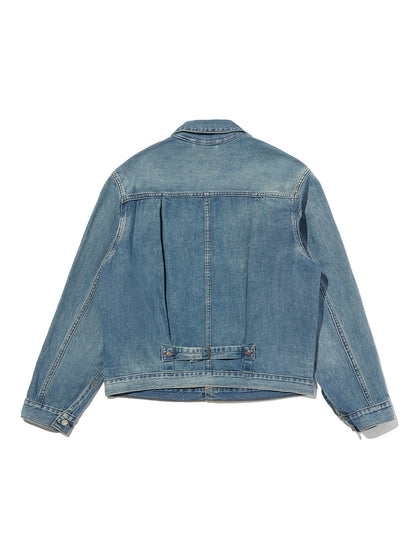 ヴィンテージ プリーツ トラッカージャケット ライトインディゴ