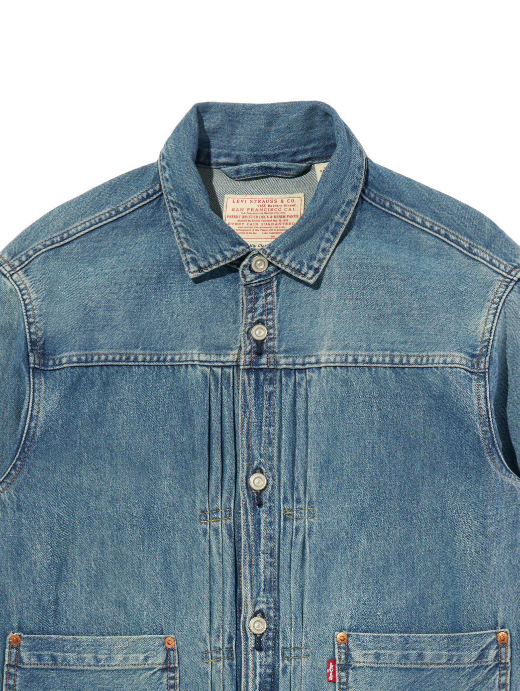 ヴィンテージ プリーツ トラッカージャケット ライトインディゴ