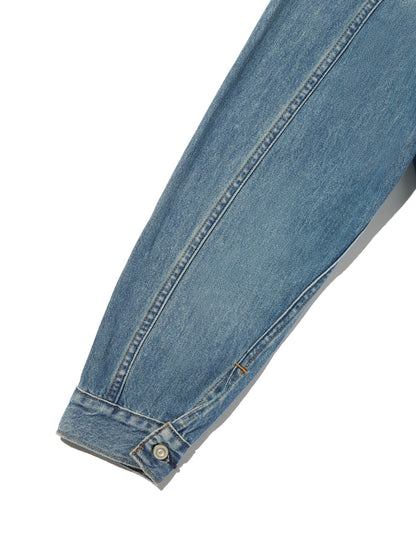 ヴィンテージ プリーツ トラッカージャケット ライトインディゴ