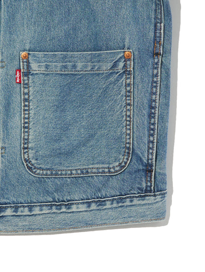 ヴィンテージ プリーツ トラッカージャケット ライトインディゴ