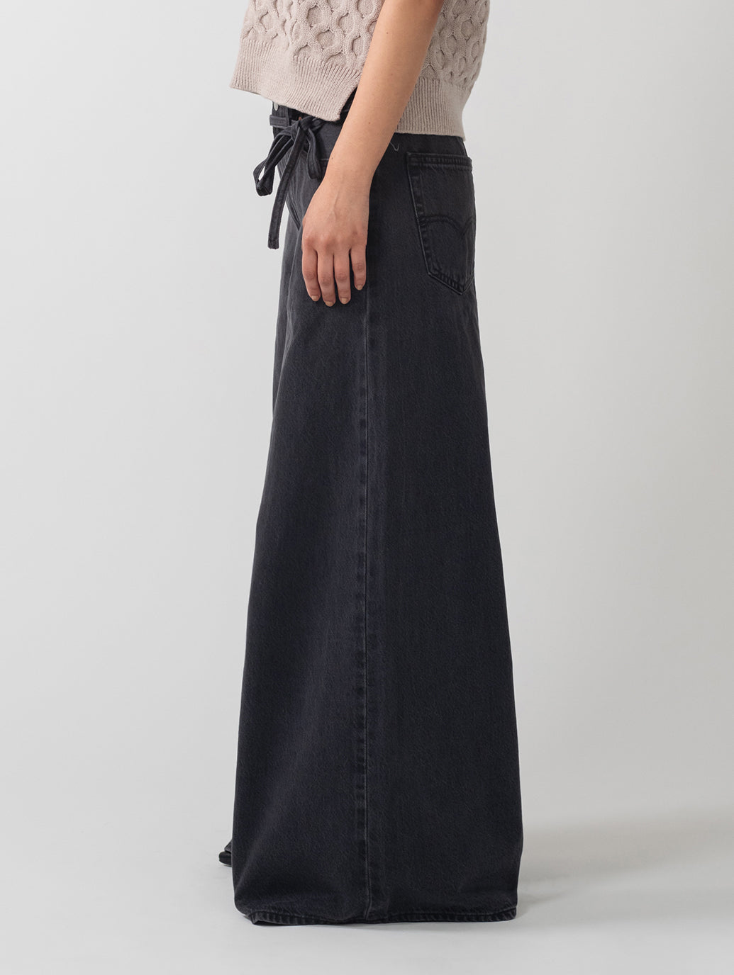 XL スーパーワイドジーンズ ブラック