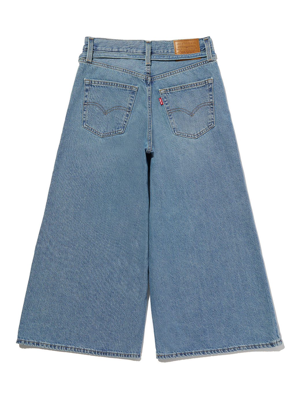 XLスーパーワイドジーンズ キュロット ミディアムインディゴ