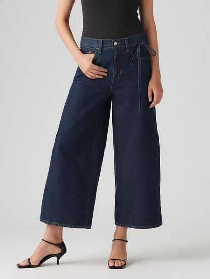 XL スーパーワイドジーンズ キュロット ダークインディゴ