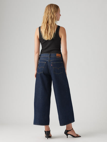 XL スーパーワイドジーンズ キュロット ダークインディゴ