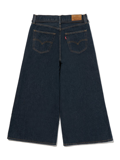 XL スーパーワイドジーンズ キュロット ダークインディゴ