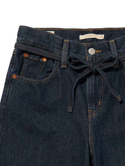 XL スーパーワイドジーンズ キュロット ダークインディゴ