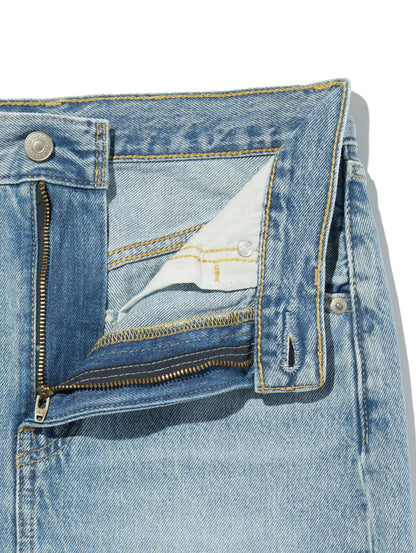 バックスリット デニム スカート ライトインディゴ