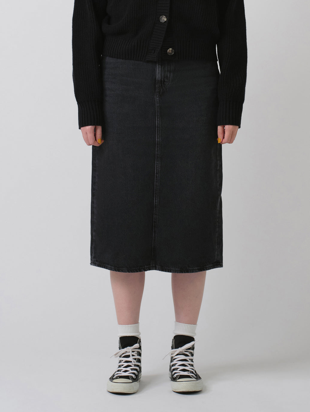 バックスリット デニム スカート