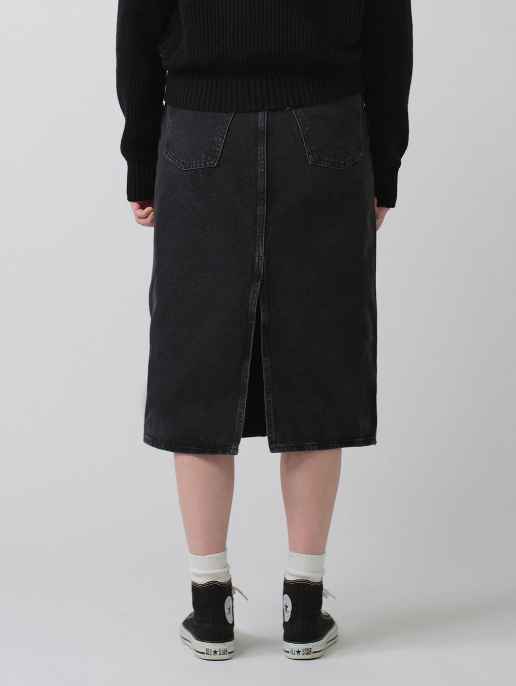 バックスリット デニム スカート