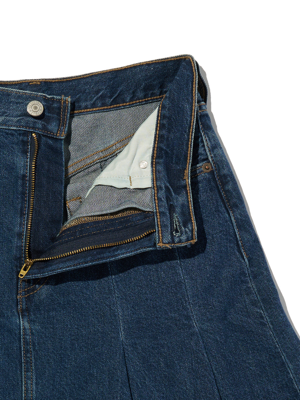 PLEATED ミニスカート ダークインディゴ