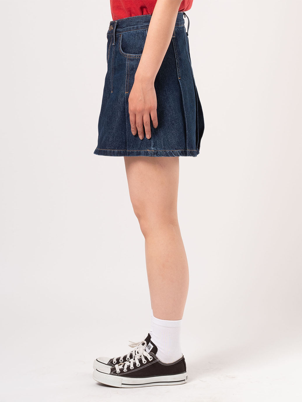 PLEATED ミニスカート