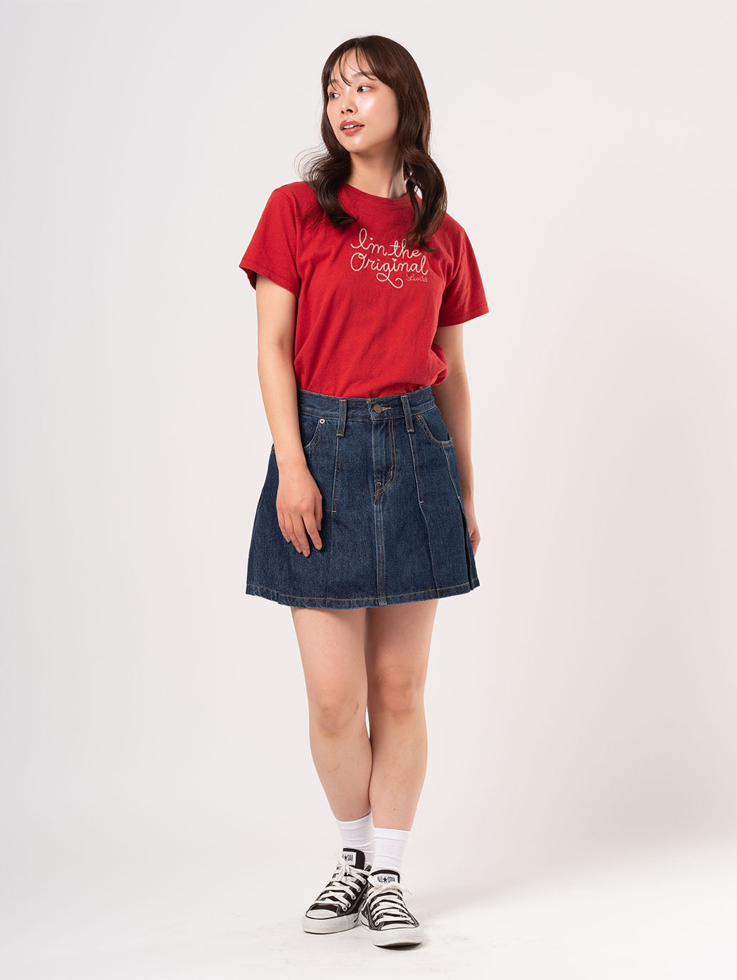 PLEATED ミニスカート