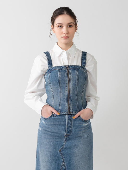 SCULPTED デニム ビスチェ