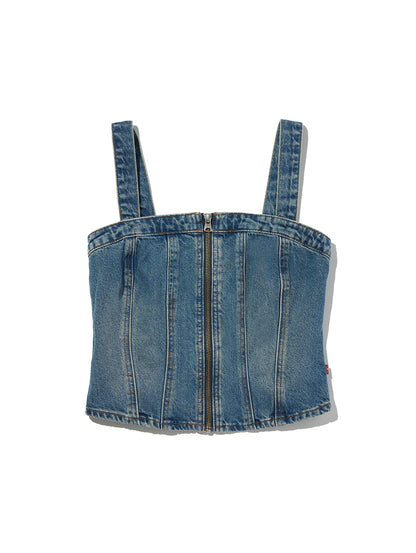 SCULPTED デニム ビスチェ