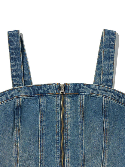 SCULPTED デニム ビスチェ