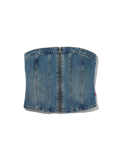 SCULPTED デニム ビスチェ