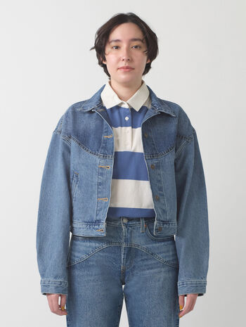 SHRUNKEN 90S トラッカージャケット ミディアムインディゴ