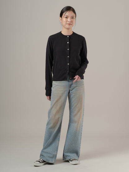 スーパーソフト クルーネックカーディガン