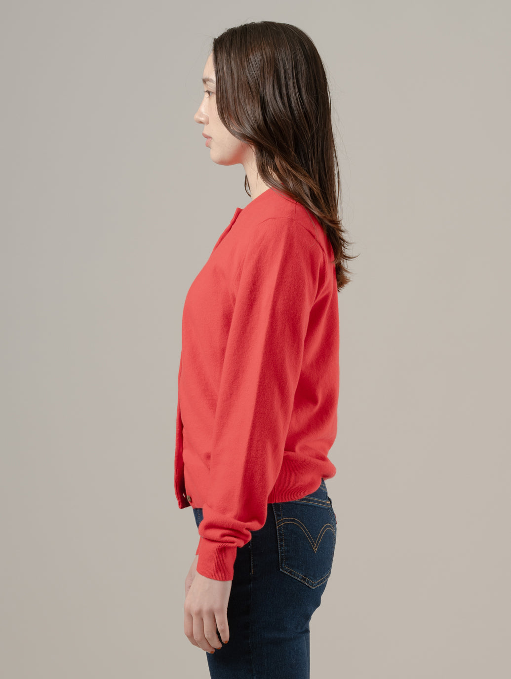 スーパーソフト クルーネックカーディガン