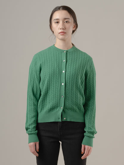 スーパーソフト クルーネックカーディガン