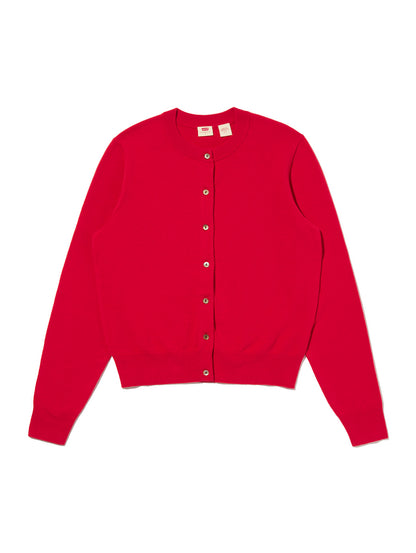 スーパーソフト クルーネックカーディガン